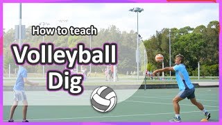 Pairs Diggingpassing grade 36  Teach Volleyball Skills [upl. by Alberic191]