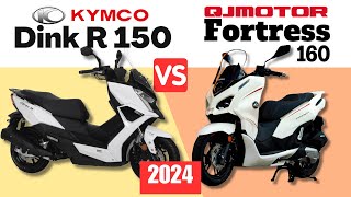 Kymco Dink R 150 vs QJ Motor Fortress 160  Side By Side Comparison  Specs amp Price  2024 [upl. by Alisia]