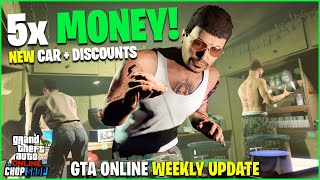 GTA ONLINE WEEKLY UPDATE NEW CAR 5X MONEY DISCOUNTS  LIMITED TIME CONTENT [upl. by Gnap]