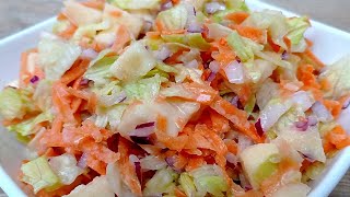 Ensalada en 10 minutos con lechuga y manzana ¡Te encantará ❤️✨😋 [upl. by Akeirahs]