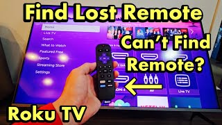 Roku TV How to Find Remote if Lost [upl. by Anoet]