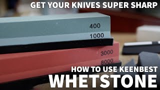 How to Sharpen Kitchen Knives with Whetstone  Sharpen Dull Knives with Keenbest Sharpening Stone [upl. by Gardas634]