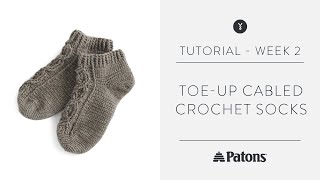 Week 2 CROCHET  Patons Sock Along [upl. by Analle]