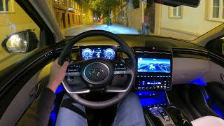 Hyundai Tucson 2023  NIGHT POV test drive PURE DRIVING ambient lights digital cockpit [upl. by Arik]