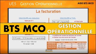 AIDE BTS MCO  Comment faire une FACTURE  Les bases de la facturation  U5 GESTION OPÉRATIONNELLE [upl. by Locklin]