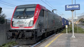 PRECEDENZA A SARNO TRA IL TME 51183 CON E494031 E IL REGIONALE 4873 CON ETR425099 [upl. by Gerbold19]