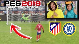 PENALTIS CON CASTIGO ¡¡RETO PES 2019 😱 Atlético Madrid vs Chelsea [upl. by Ruthie]