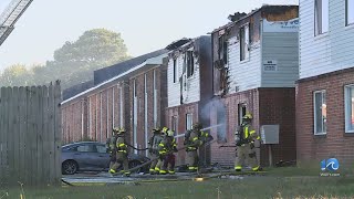 2 injured 32 displaced in Norfolk apartment fire [upl. by Ttenaej]