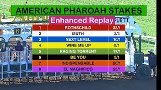 2023 AMERICAN PHAROAH STAKES ENHANCED REPLAY  MUTH [upl. by Allianora202]