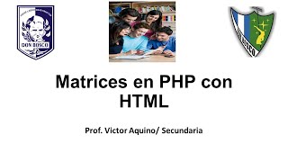 Matrices con PHP y Formularios HTML [upl. by Hardy]