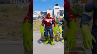 RANDOM SPIDERMAN VS SPIDERHULK BATTLE gta5 hulk [upl. by Nebur475]