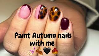 Watch me work Autumn tortie set 🍁🍂💅 [upl. by Chapnick]