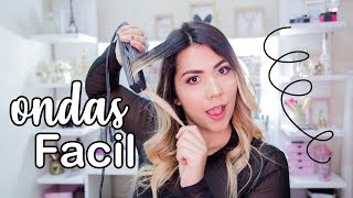 ONDAS FÁCILES CON PLANCHA DE CABELLO [upl. by Tnemelc]