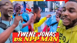 Twene Jonas clash with NPP Man in Latest video  See what Happened [upl. by Aivekahs]