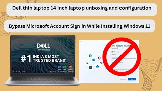 Dell 14 Thin amp Light Laptop unboxing and configuration I without wifi how to configure windows 11 [upl. by Htbazile]