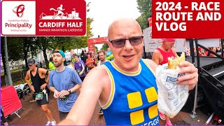 CARDIFF HALF MARATHON 2024  RACE ROUTE AND VLOG [upl. by Idham]