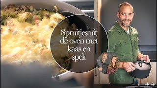 RECEPT Spruitjes uit de oven met kaas en spekjes [upl. by Inahpets]