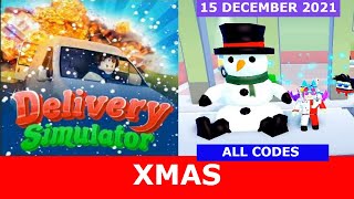 NEW UPDATE 🎅XMAS🎅 ALL CODES Delivery Simulator ROBLOX  15 December 2021 [upl. by Seen805]