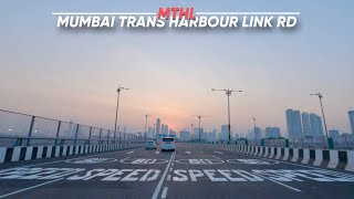 Indias🇮🇳 Longest Sea Bridge  Mumbai Trans Harbour Link Rd  MTHLAtal Setu  4K [upl. by Weixel]