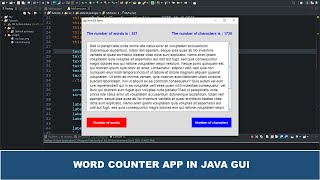 Java GUI Tutorial 39  Word Counter App In Java GUI Using JTextArea Class JScrollPane And linewrap [upl. by Kashden]