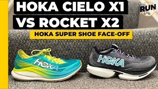 Hoka Cielo X1 vs Hoka Rocket X2 Hoka racing shoes compared [upl. by Lenox]