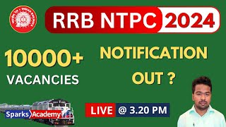 RRB NTPC 2024 Notification Vacancies Out  RRB Chennai Vacancy எவ்வளவு   Sparks Academy [upl. by Aittam]