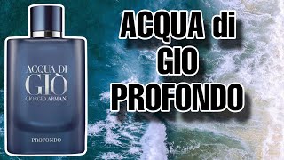 ACQUA di GIO PROFONDO de Giorgio Armani [upl. by Ennaj]