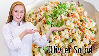 Olivier Russian Potato Salad Как Приготовить Салат Оливье [upl. by Gavra]