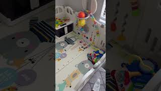 How I set up his playpen everyday😝 Road to avoid Screen time cutebaby noscreentime playtime [upl. by Caraviello]