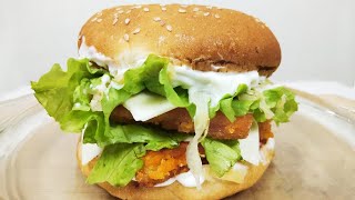 Double Patty Paneer Burger at Home  McDonalds Style Burger at Home  Foodies Food [upl. by Hazelton]