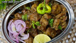 Ramzan Special Kadak Tala Hua Hyderabadi Harey Masalon Ka Gosht  Mutton Fry Recipe By Cook With Fem [upl. by Ahsiekat]