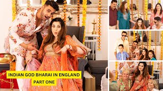 MY BIG INDIAN BABY SHOWER  PART 1🤰 GOD BHARAI AT HOME 💐 9th Month Pregnancy [upl. by Rizan]