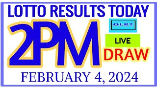 Lotto Results Today 2pm DRAW February 4 2024 swertres results [upl. by Shumway]