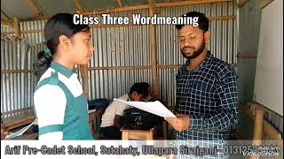 Arif PreCadet School Sutahaty Ullapara Sirajganj Class Three Wordmeaning [upl. by Leila977]