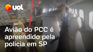 Avião do PCC é apreendido pela polícia em SP por suspeita de tráfico de drogas veja vídeo [upl. by Bonnell]