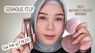 REVIEW PIXY MAKE IT GLOW SERIES  PRIMER CUSHION POWDER CAKE [upl. by Adnulahs948]