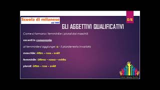 65 lezione  AGGETTIVI QUALIFICATIVI  16  uscenti in CONSONANTE [upl. by Nelyaw]