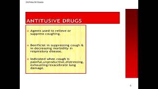 Anti tussive drugs and mucolytics 2021  Dr Faten Mohamed Omran [upl. by Osicran]