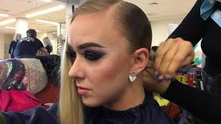 Причёска для бальных танцев Hairstyle for ballroom dance [upl. by Abell]