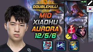 Aurora Mid Build Xiaohu Liandrys Torment Electrocute  LOL KR Challenger Patch 1415 [upl. by Aillimac]