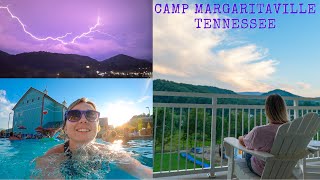 Camp Margaritaville Lodge Room amp Resort Tour Pool Hot Tub Dinner Smoky Mountain Views [upl. by Annayehc]