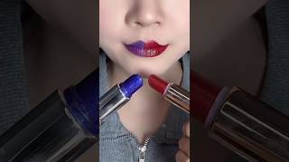 Red ♥️ VS Blue 💙 Lipstick Tutorial Beauty Tips [upl. by Araccot]