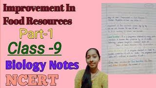 NCERT class9 Biology Ch3 Improvement In food Resources NotesStudy Land [upl. by Notsrik706]