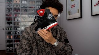 AIR JORDAN 4 BRED REVIEW [upl. by Plusch906]