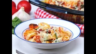 Cheesy Tortellini Pepperoni Pizza Casserole [upl. by Helman]