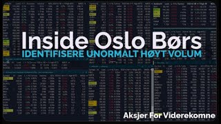 Inside Oslo Børs  Unormalt Høyt Volum  Tirsdag 1 okt  Teknisk Aksje Analyse [upl. by Ocer]