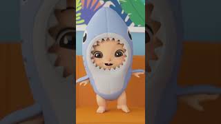 Halloween Baby Shark 🦈  Lellobee shorts  Nursery Rhymes for Babies [upl. by Drauode468]