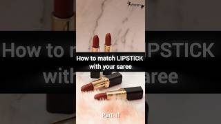 How to match lipstick shades with sharess amp dresses reels fashion lipstick saree dress shades [upl. by Eahsed210]