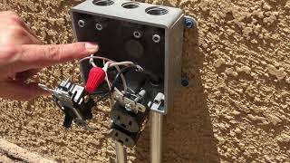 Installing an outdoor non metallic 2 gang box and cover [upl. by Nauqes]