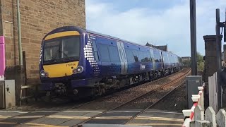 Broken Alarm  Barrier Fault Trains at Broughty Ferry LC 270419 [upl. by Kcinomod]